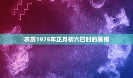 农历1975年正月初六巳时的属相，1975年正月初六是几月几号