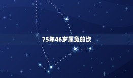 75年46岁属兔的坎