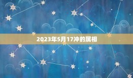 2023年5月17冲的属相，2023年什么命五行属性