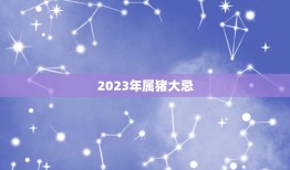 2023年属猪大忌 属猪人2023年犯太岁要注意什么