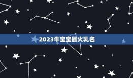 2023牛宝宝最火乳名，牛宝宝小名大全2023洋气