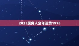 2023属兔人全年运势1975(兔年好运连连财运亨通事业顺利)