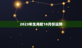 2023年生肖蛇10月份运势