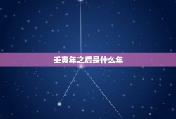 壬寅年之后是什么年，壬寅虎年是什么命