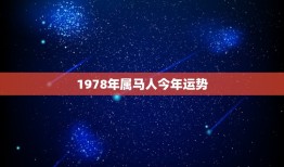 1978年属马人今年运势，1978年属马人今年运势免费