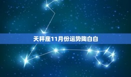 天秤座11月份运势陶白白，陶白白11月星座运势天秤女