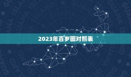 2023年百岁图对照表