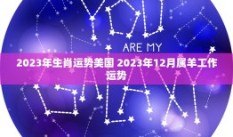 2023年生肖运势美国 2023年12月属羊工作运势