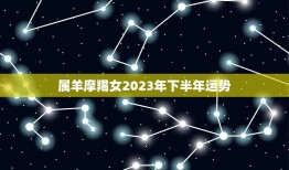 属羊摩羯女2023年下半年运势(事业顺遂感情有波折)