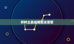 农村土豪结婚配这首歌，农村婚礼用什么歌曲最合适？