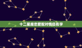 十二星座恋爱配对情侣名字  ，不易察觉情侣头像