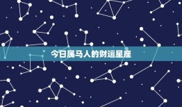 今日属马人的财运星座(财富运势大好财源滚滚来)