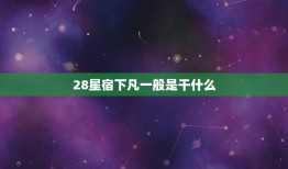 28星宿下凡一般是干什么，所传二十八宿，即刘秀的二十八个主要干