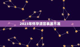 2023年怀孕清宫表准不准，2023清宫表生男生女图准确度高吗？