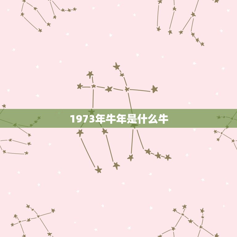 1973年牛年是什么牛，属牛1973年什么命