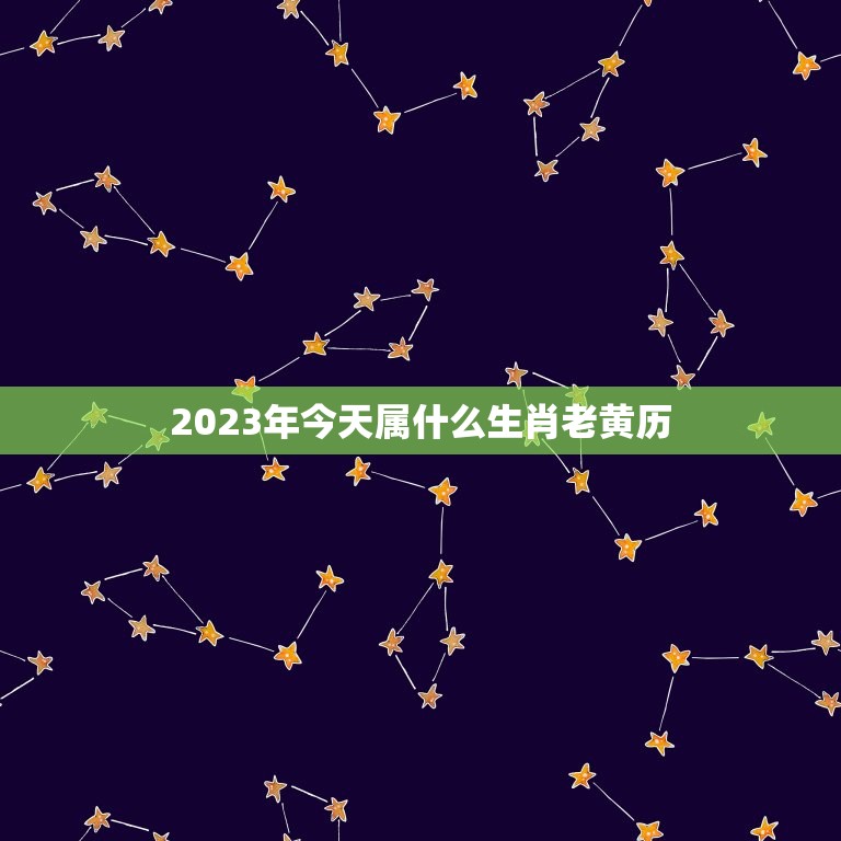 2023年今天属什么生肖老黄历，2023年是什么生肖年？