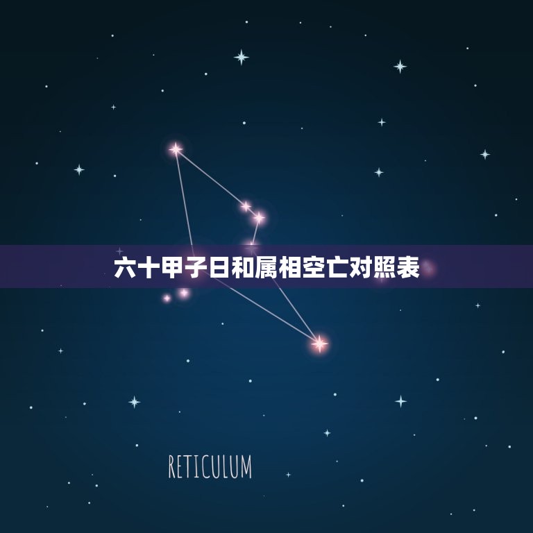 六十甲子日和属相空亡对照表，2019年农历起六十甲子空亡生肖表