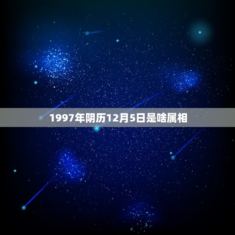 1997年阴历12月5日是啥属相，我是阳历12月5日的生日，阴历是多少