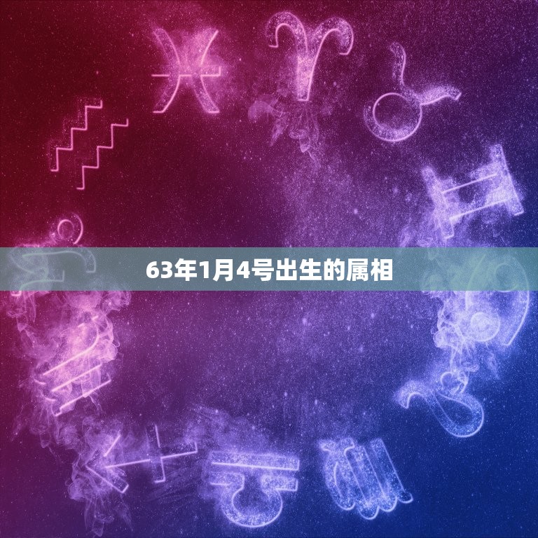 63年1月4号出生的属相，1963年1月4日出生 女 请算一算明年