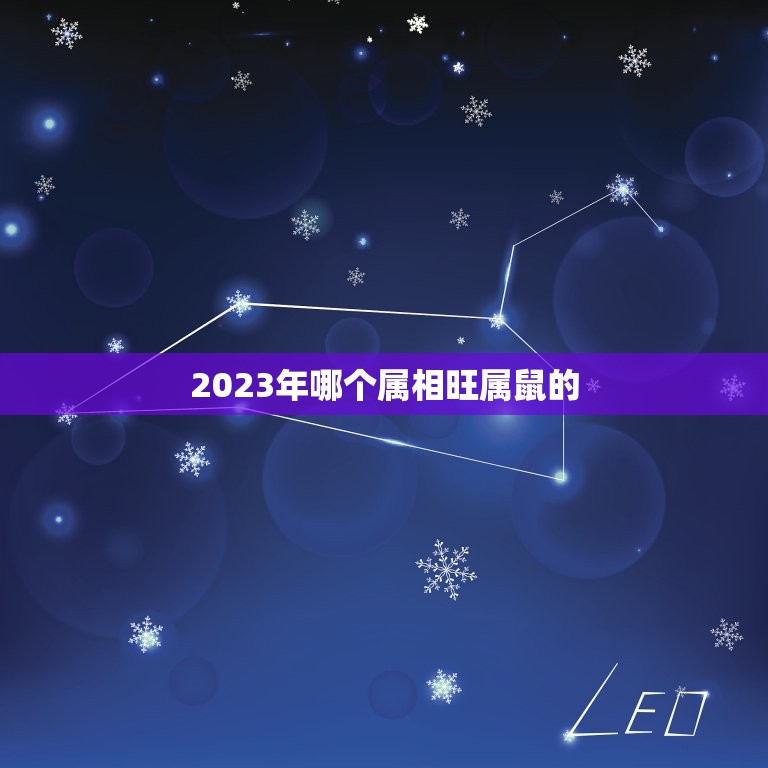 2023年哪个属相旺属鼠的，属相鼠2023年多大了