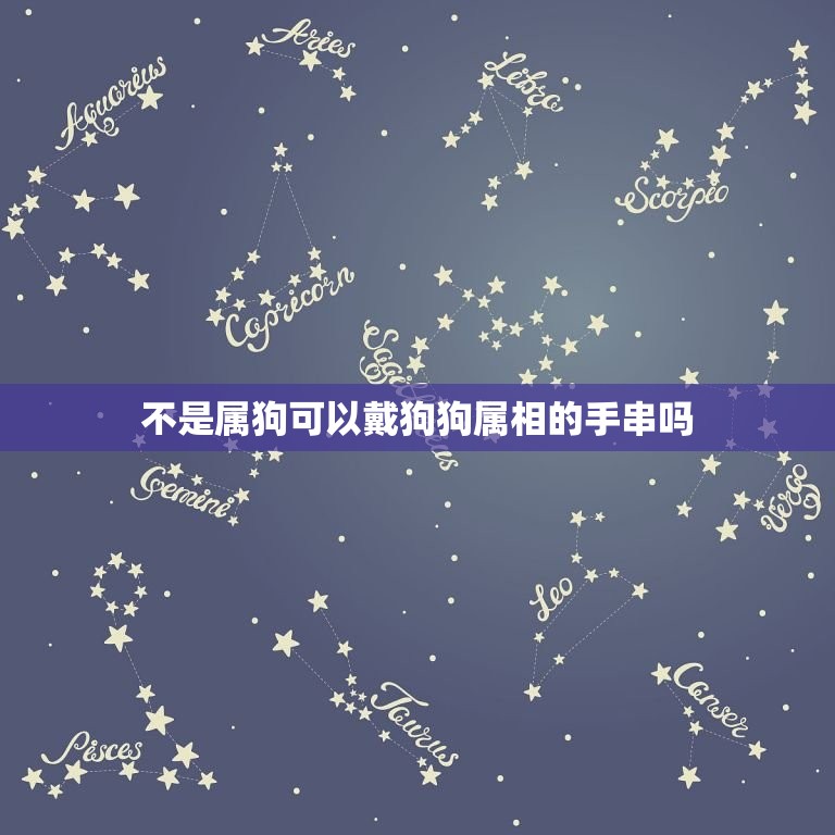 不是属狗可以戴狗狗属相的手串吗，属狗的佩带什么手链