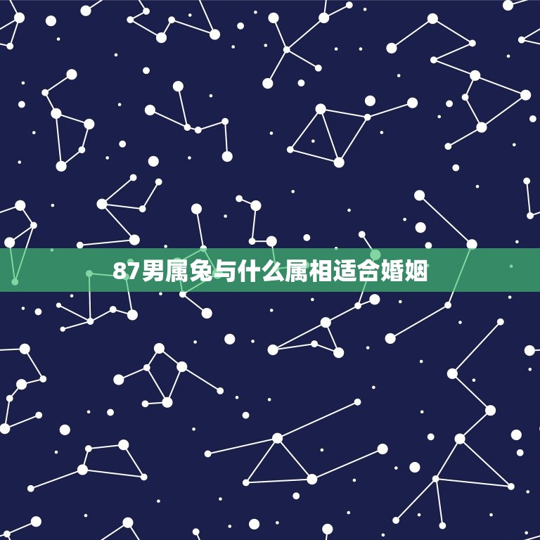 87男属兔与什么属相适合婚姻，87年属兔的最佳配偶是属什么的  第1张