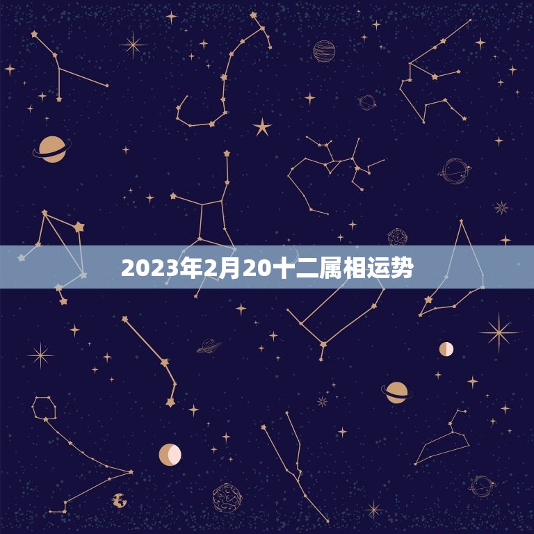 2023年2月20十二属相运势，2023年十二生肖运势运程