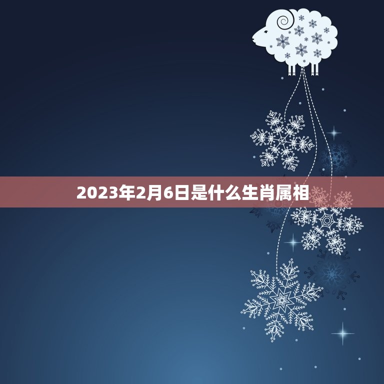 2023年2月6日是什么生肖属相，2023年2月8日属什么生肖属相  第1张