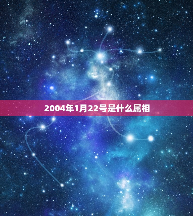 2004年1月22号是什么属相，2004年1月22日出生的人是属什么的