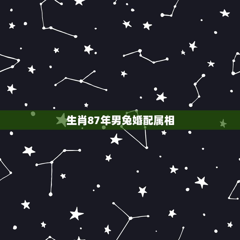 生肖87年男兔婚配属相，1987年属兔的属相婚配表 属兔的和什么属相最