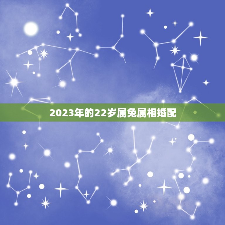 2023年的22岁属兔属相婚配，2023年属兔虚岁多大