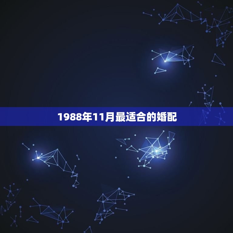 1988年11月最适合的婚配，我问下88年11月男属龙的与88年10月