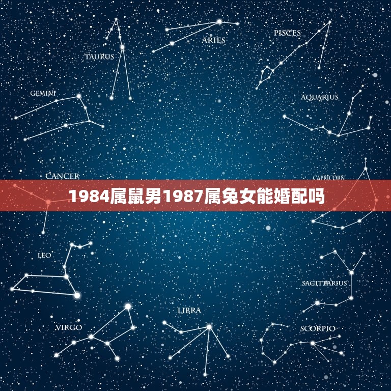 1984属鼠男1987属兔女能婚配吗，87年属兔和84年属鼠的能在一起