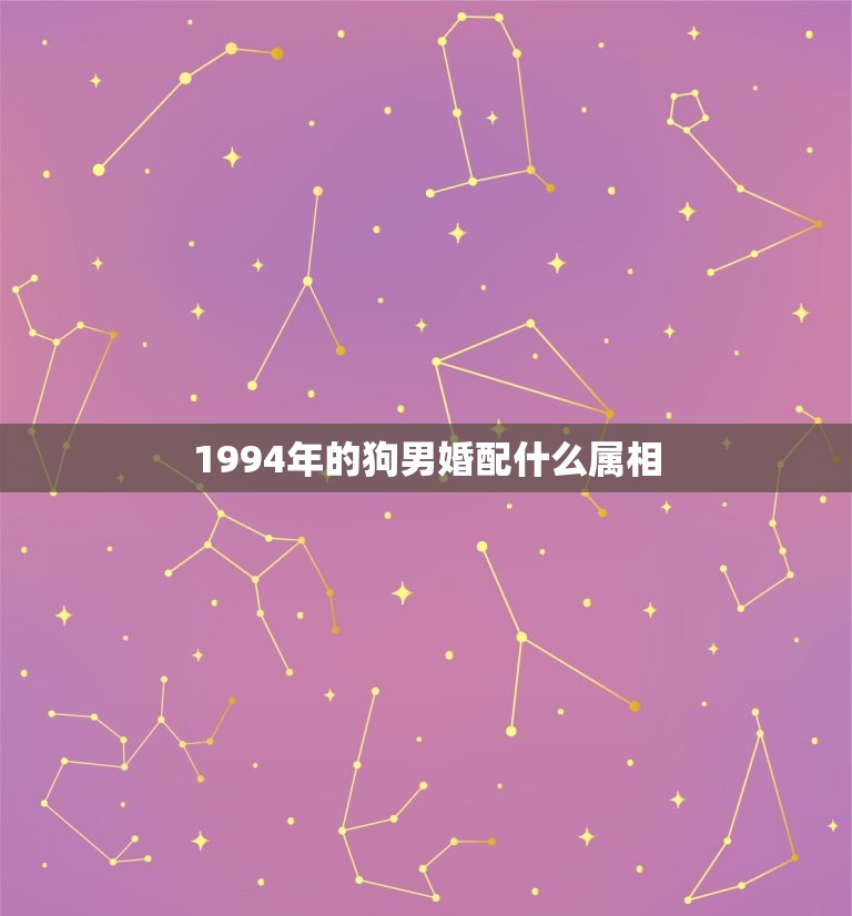 1994年的狗男婚配什么属相，1994男属狗的和什么属相最配