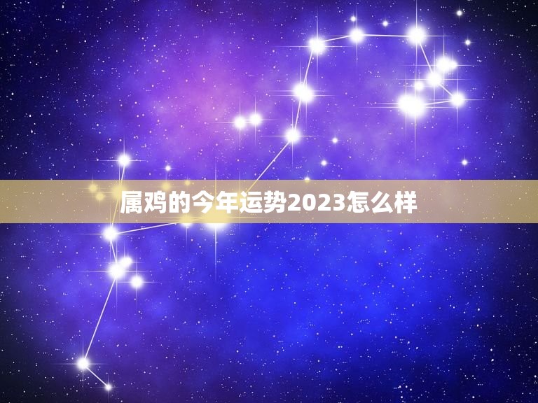 属鸡的今年运势2023怎么样，81年属鸡人在2023年的全年运势