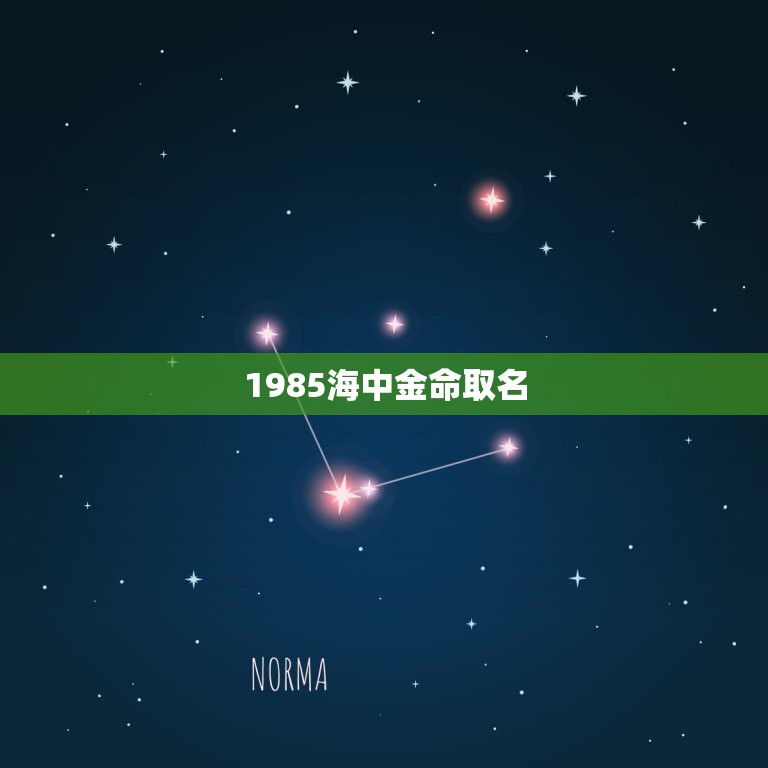 1985海中金命取名，我是海中金命名字带什么好啊