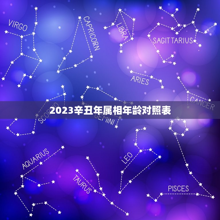 2023辛丑年属相年龄对照表，十二生肖年份表2023