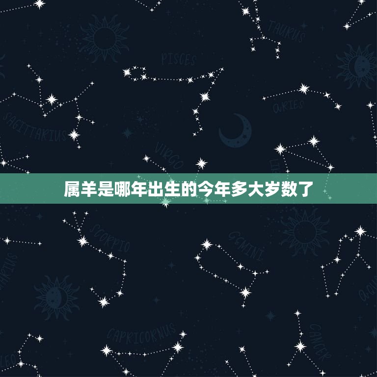 属羊是哪年出生的今年多大岁数了，属羊是哪一年的，今年多大？