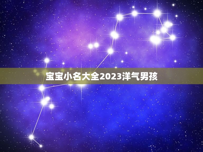 宝宝小名大全2023洋气男孩，小名2023洋气有哪些？