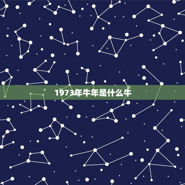 1973年牛年是什么牛，牛年是什么年？