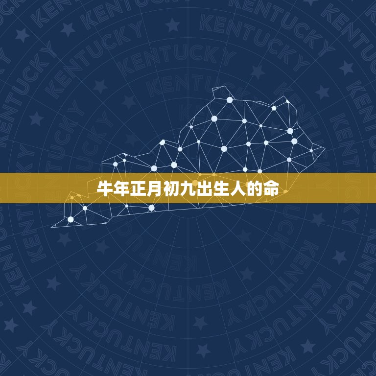 牛年正月初九出生人的命，正月初九出生的，请解命理。