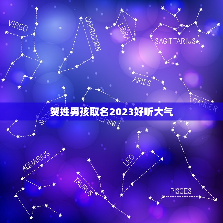 贺姓男孩取名2023好听大气，姓李的男孩起名字大全2023年