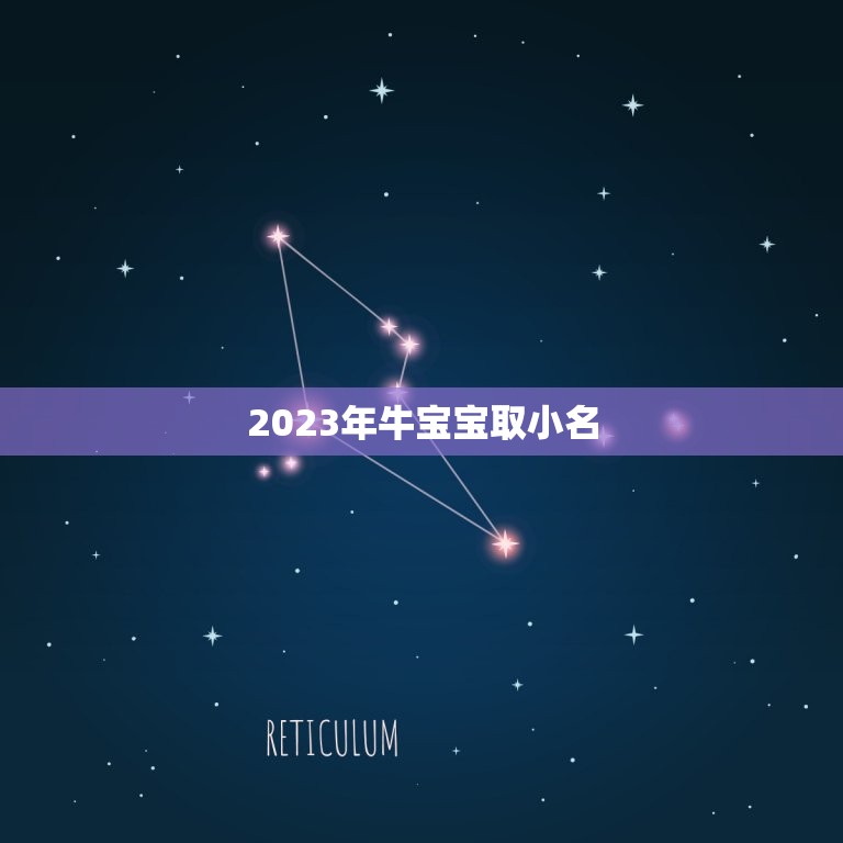 2023年牛宝宝取小名，2023年牛宝宝乳名