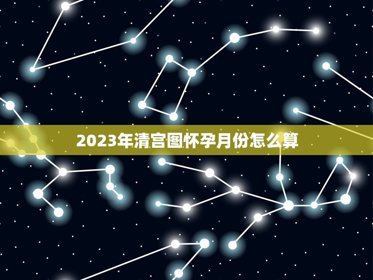 2023年清宫图怀孕月份怎么算，清宫表怎么算年龄？