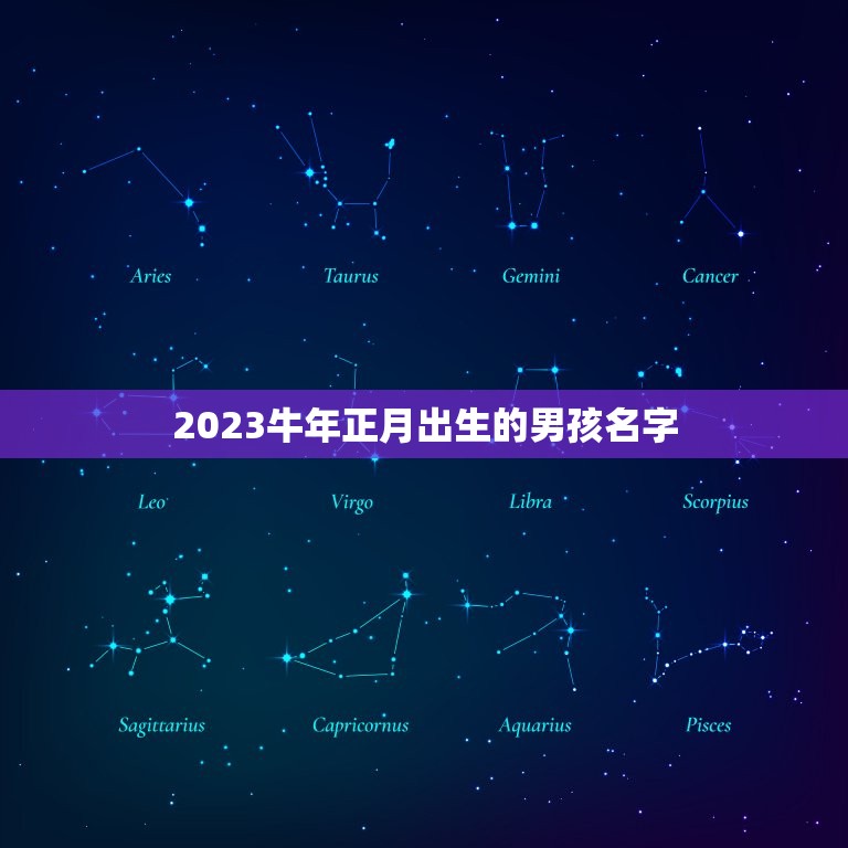 2023牛年正月出生的男孩名字，2023属牛男孩最吉利的名字