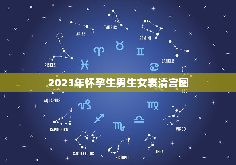 2023年怀孕生男生女表清宫图，清宫图2023年生男生女表怎么算