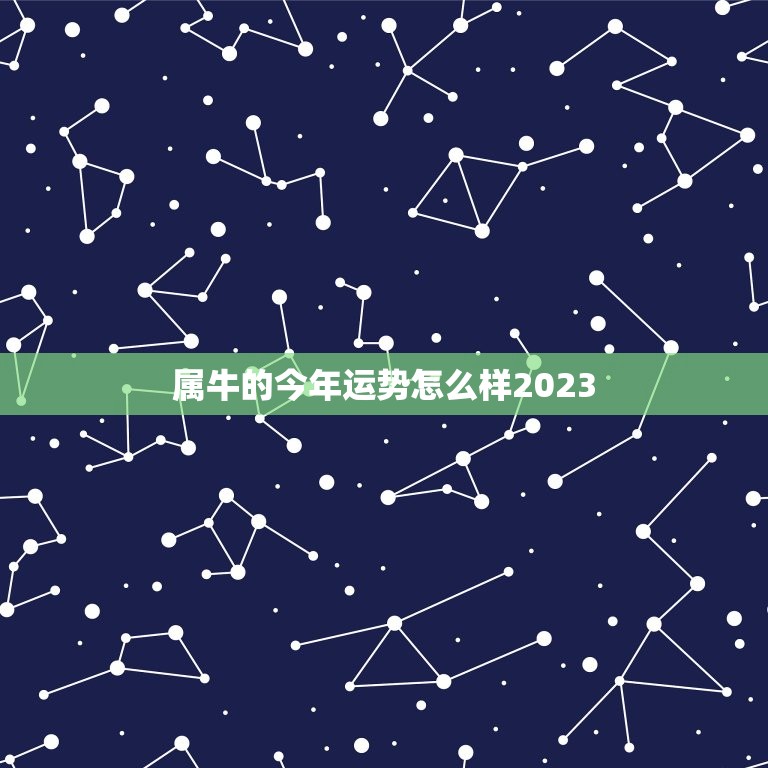 属牛的今年运势怎么样2023，属牛运势2023年运势详解