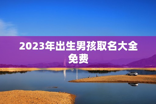 2023年出生男孩取名大全免费，2023年宝起名字大全寓意好