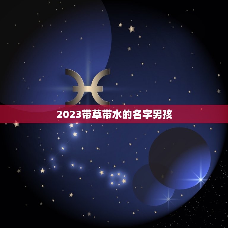 2023带草带水的名字男孩，带草字头带水的男孩名字大全带草字头和水的字