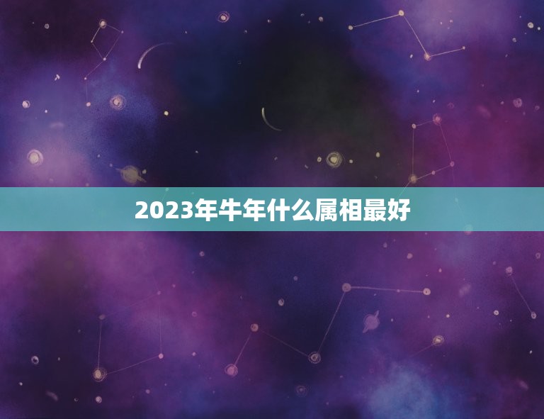 2023年牛年什么属相最好，2023年是什么牛五行属什么